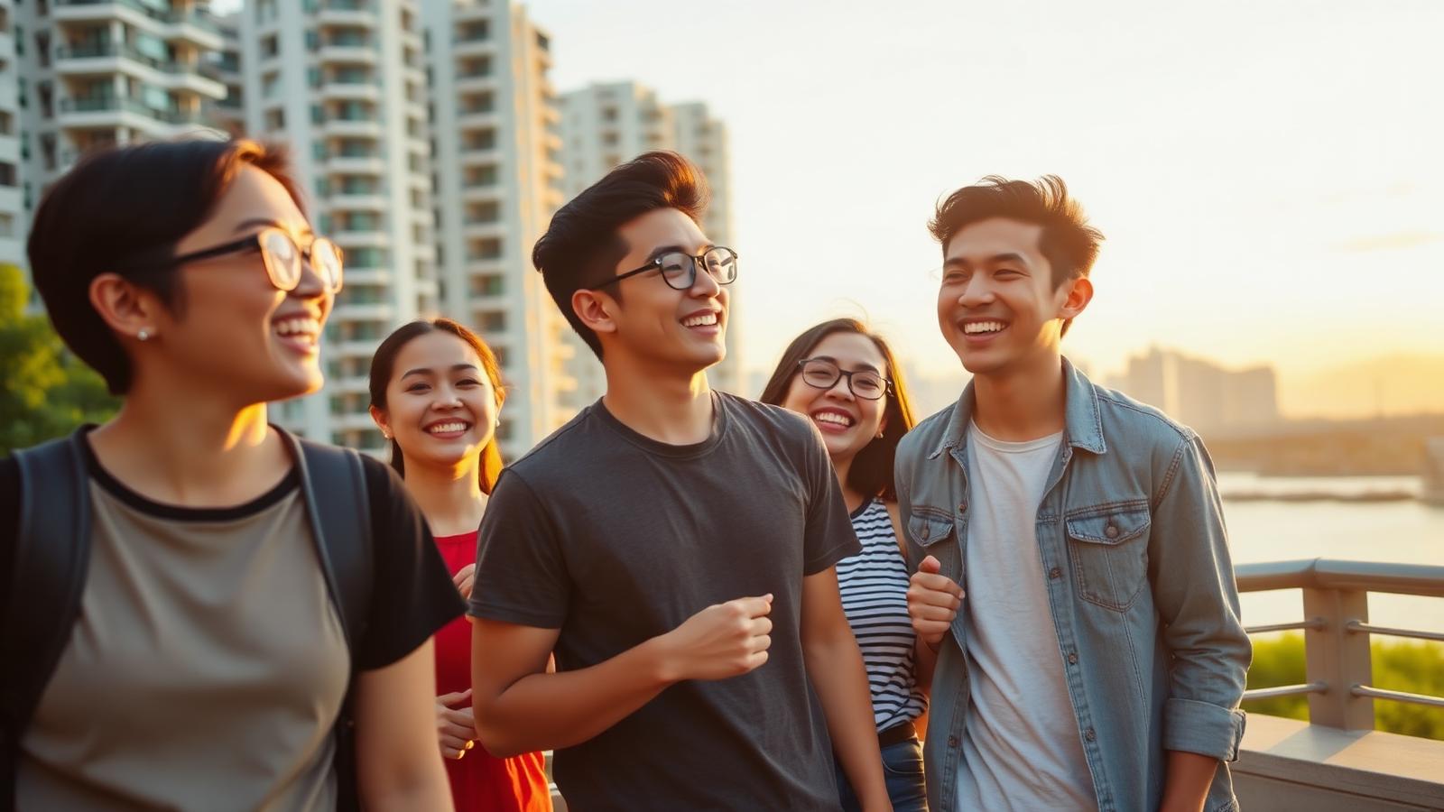 Young adults in Singapore